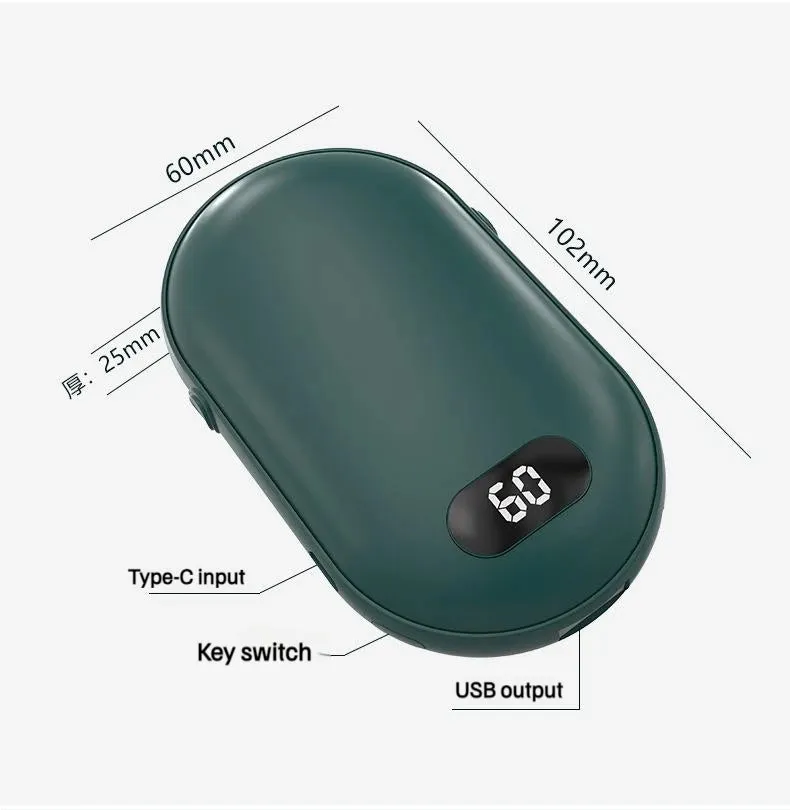 Rechargeable Hand Warmer and Power Bank – Portable Electric Pocket Warmer