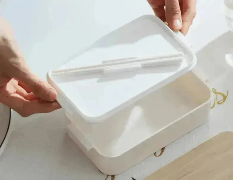 Rectangular wooden lunch box student lunch box
