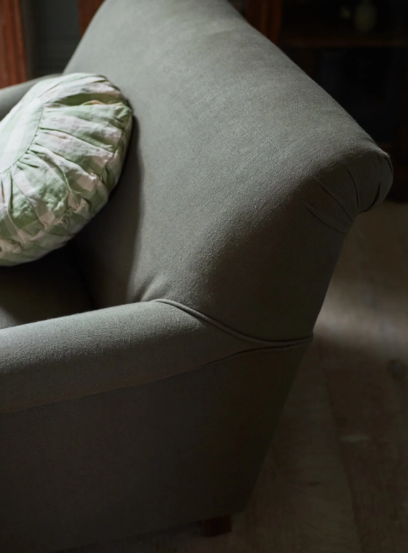 Remy Armchair, Olive Linen