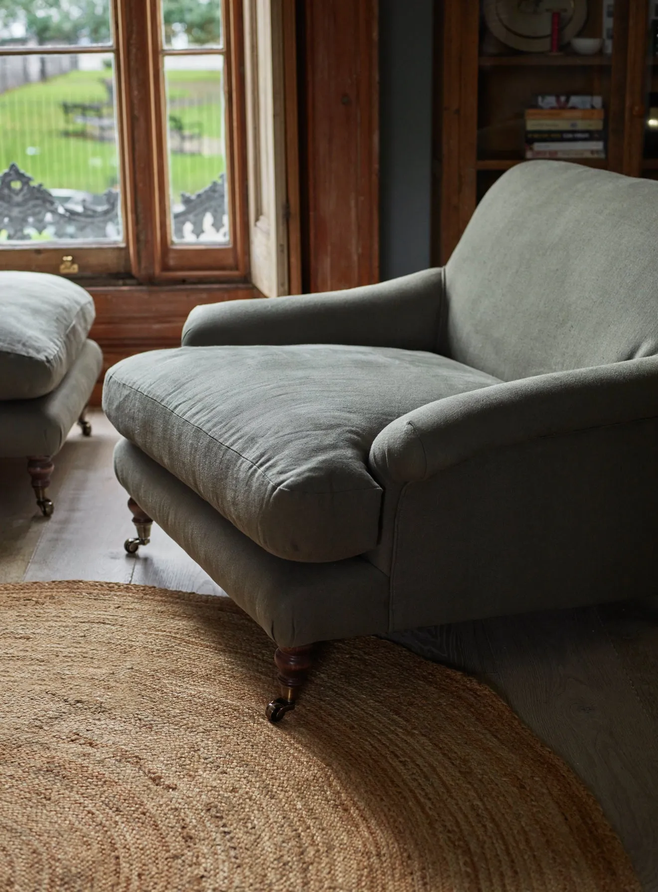 Remy Armchair, Olive Linen