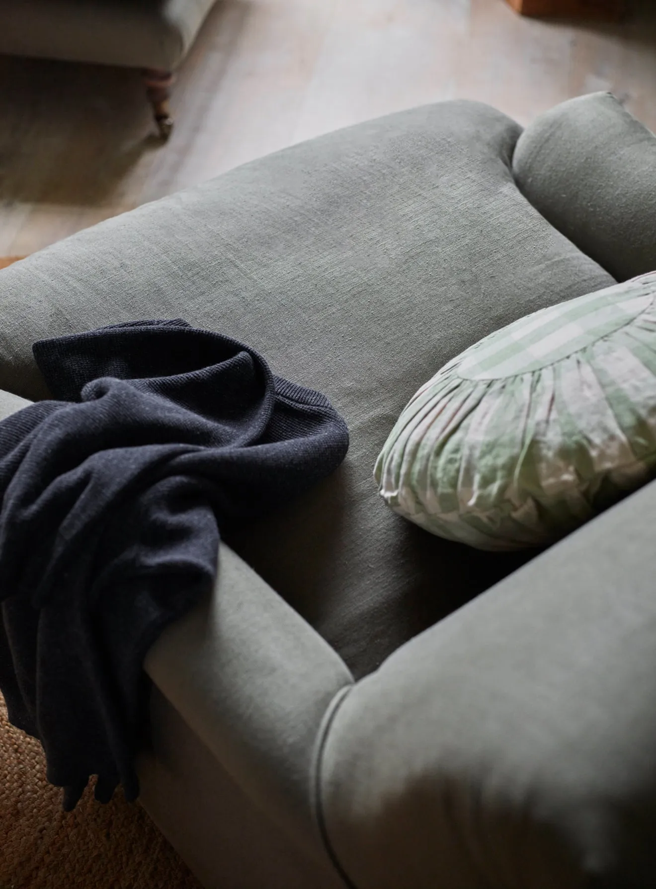 Remy Armchair, Olive Linen