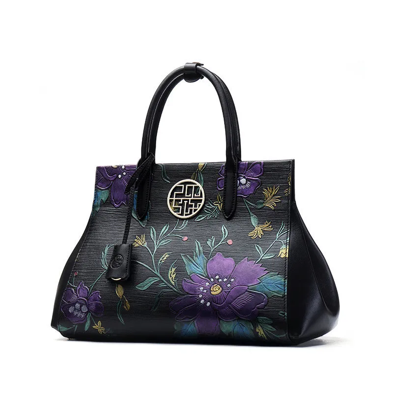 Retro Fashion Atmospheric leather Handbag