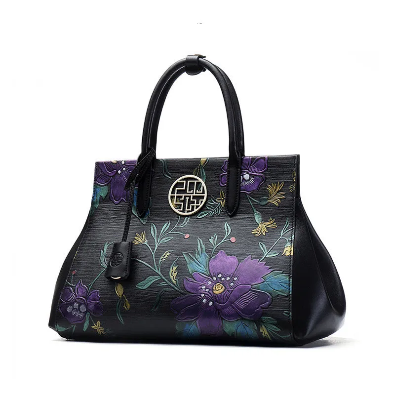 Retro Fashion Atmospheric leather Handbag