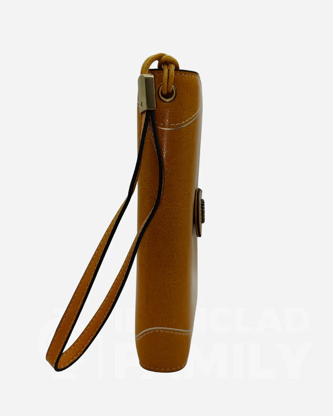 RFID Blocking Large Capacity Leather Wallet w/ Lanyard