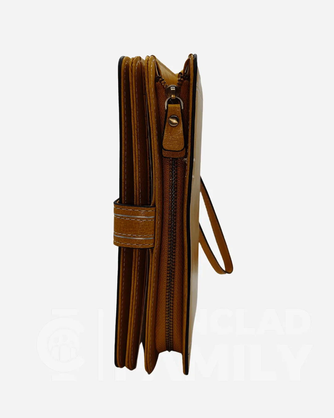 RFID Blocking Large Capacity Leather Wallet w/ Lanyard