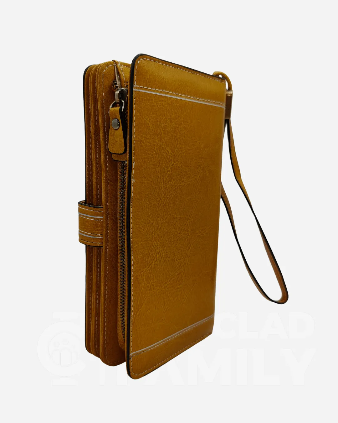 RFID Blocking Large Capacity Leather Wallet w/ Lanyard
