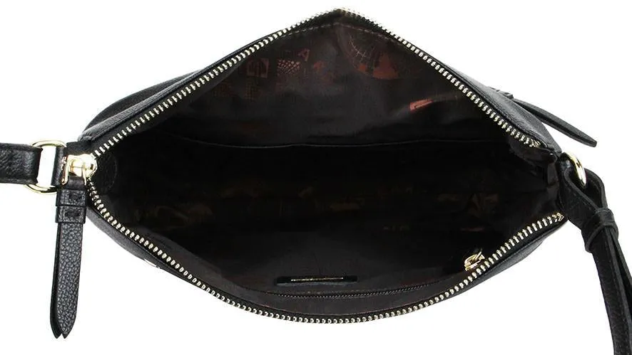 Rhone Medium Ladies Leather Sling Bag (Black)