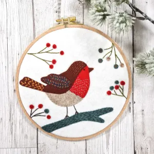 Robin Felt Applique Hoop Kit