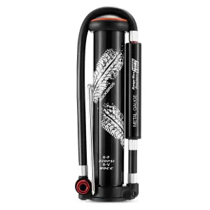 ROCKBROS Mini Bike Tire Pump Portable with Hidden Pressure Gauge Fits Valves 220PSI