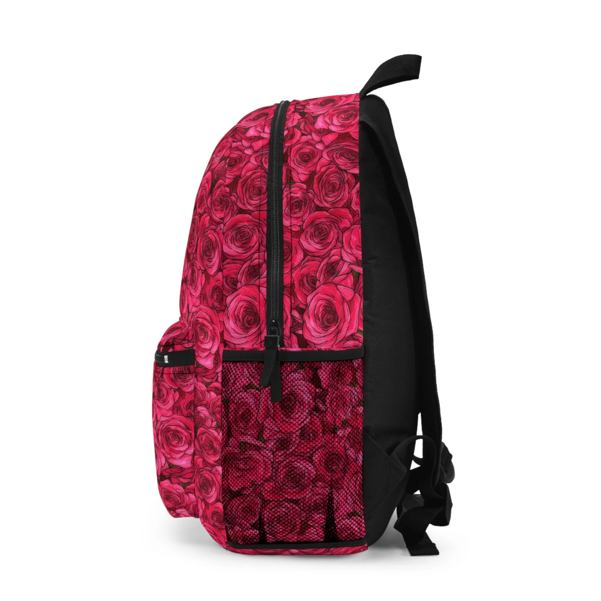 Rose School Bag Flower Lover Valentines Day Gift Ideas for Her Red Backpack