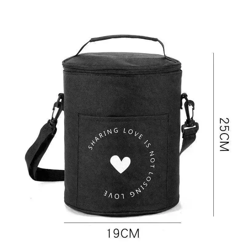 Round Insulated Lunch Box Bag Thick Aluminum Foil Lunch Box