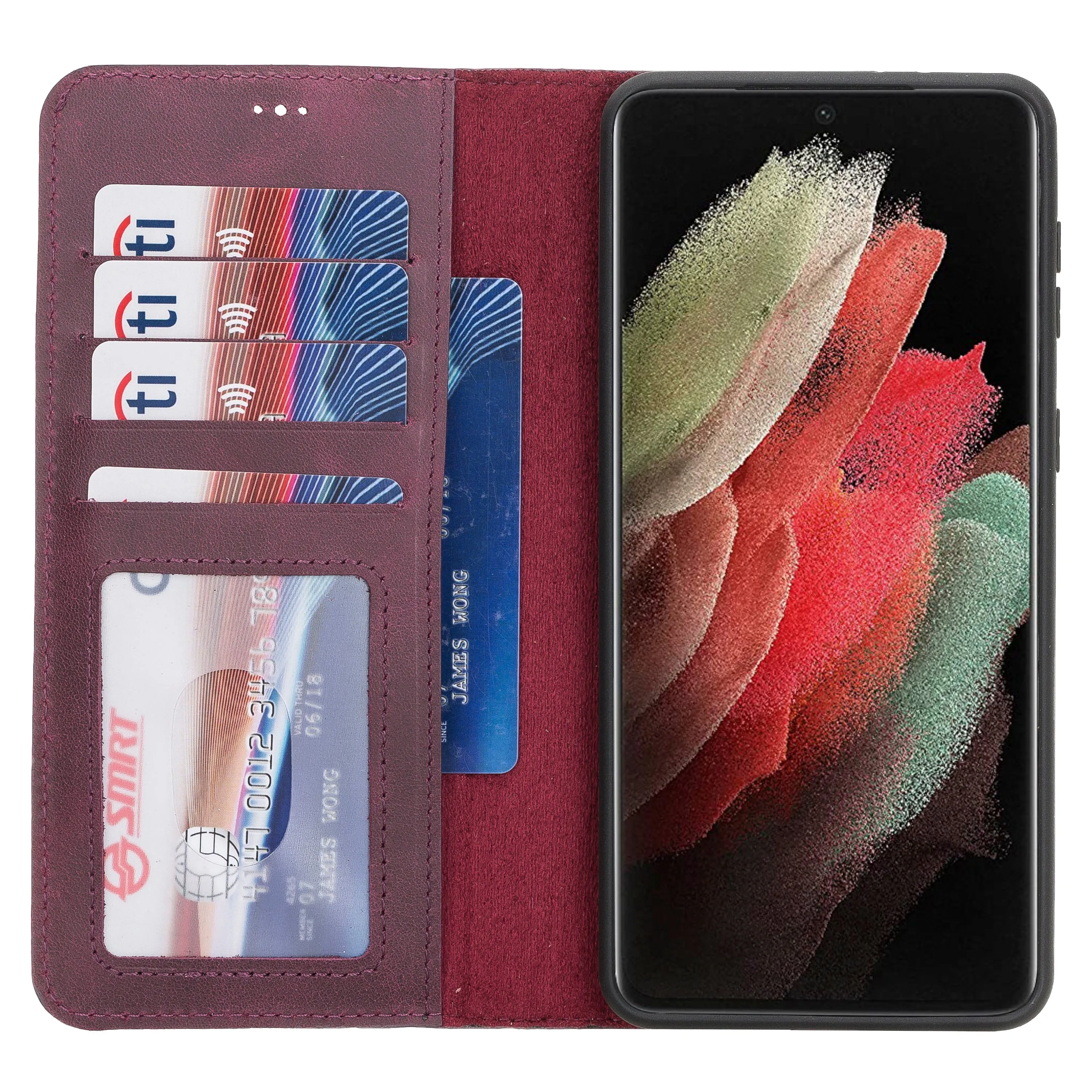 Samsung Galaxy S21 Plus Magnetic Detachable Leather Wallet Case