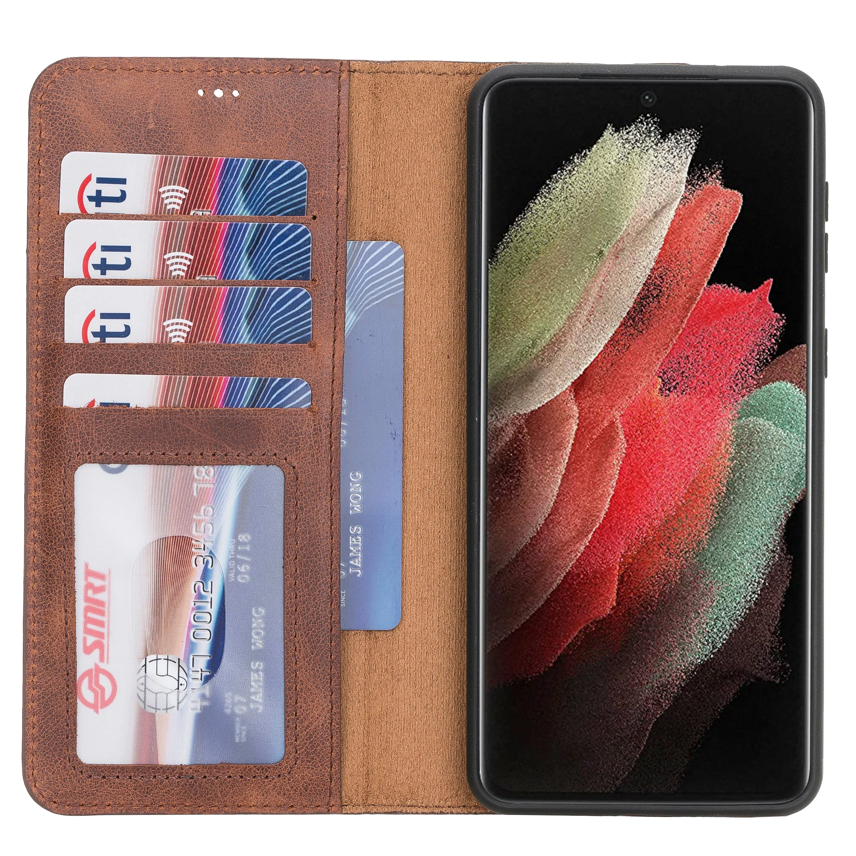 Samsung Galaxy S21 Plus Magnetic Detachable Leather Wallet Case
