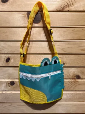 Seashell Bag - Gator - Teal / Yellow Mesh