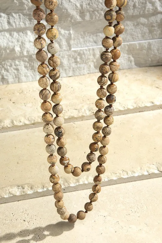Semi Precious Long Necklace