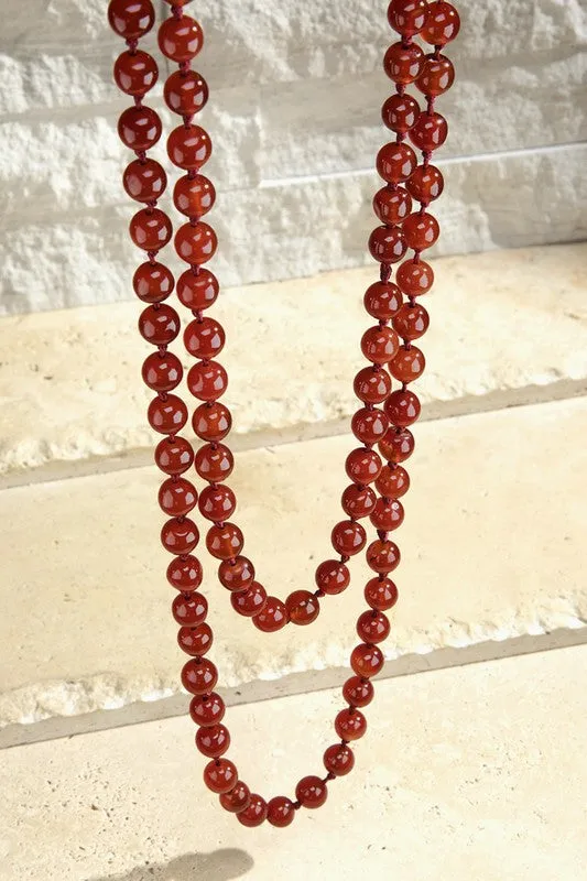 Semi Precious Long Necklace