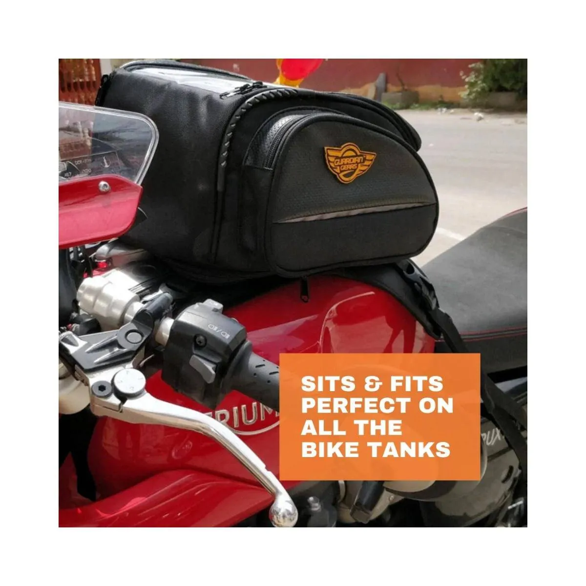 Shark Universal 28L Tank Bag with Rain Cover - Black