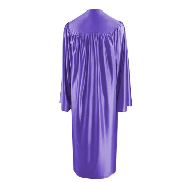 Shiny Purple High School Graduation Gown