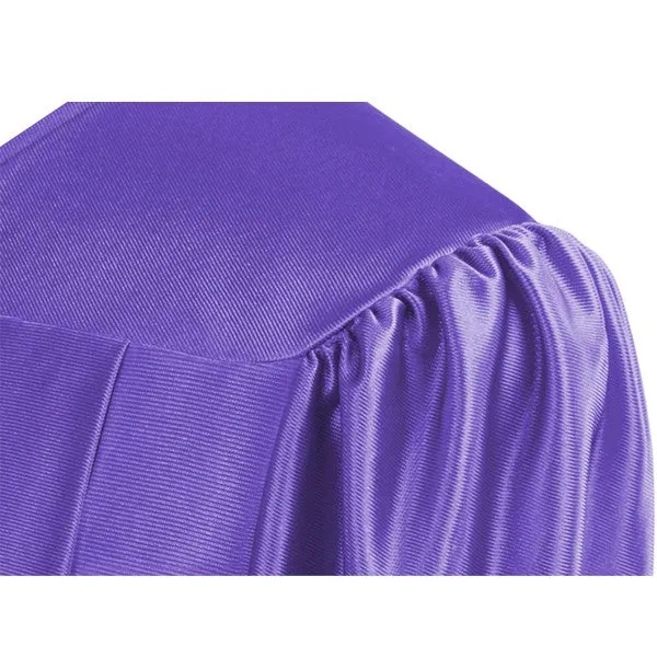 Shiny Purple High School Graduation Gown