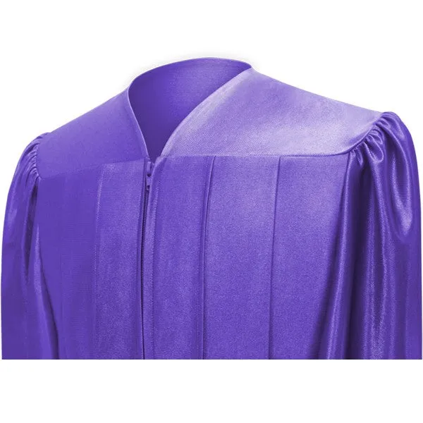 Shiny Purple High School Graduation Gown