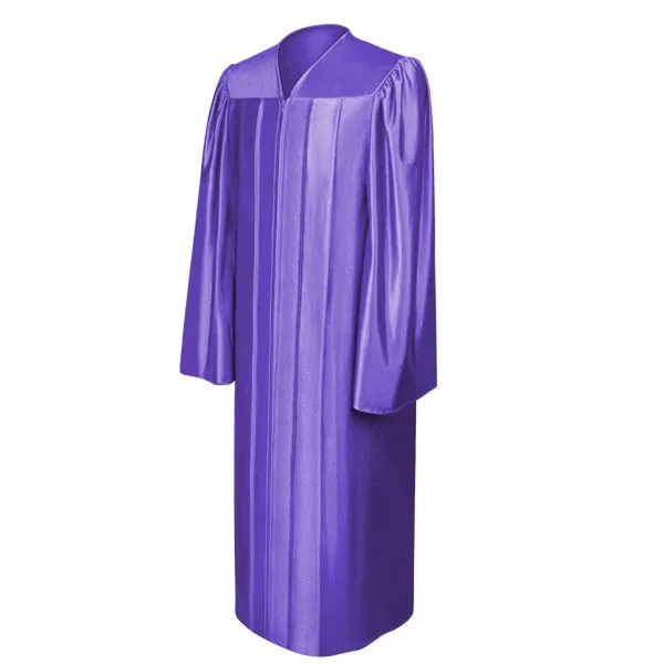 Shiny Purple High School Graduation Gown