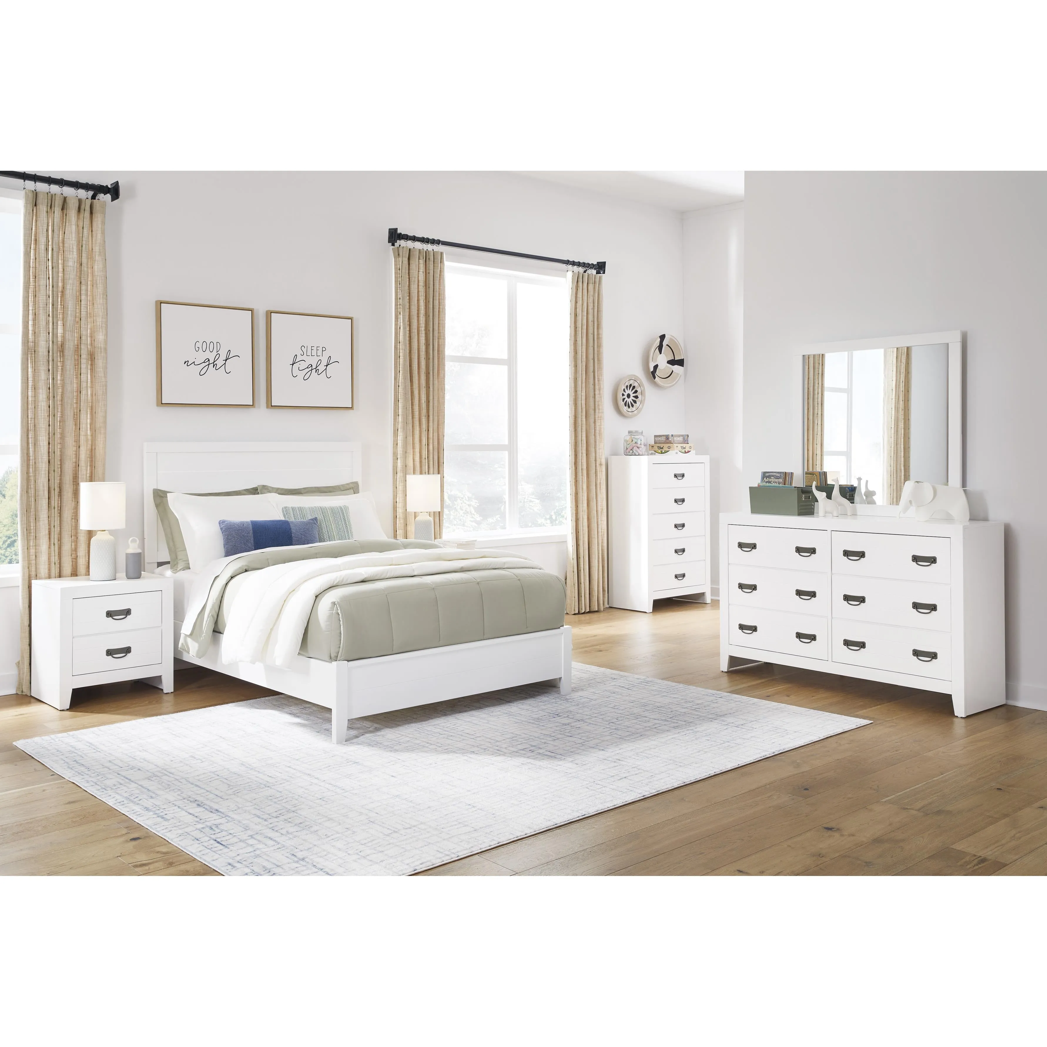 Signature Design by Ashley Binterglen 6-Drawer Dresser with Mirror B427-31/B427-36