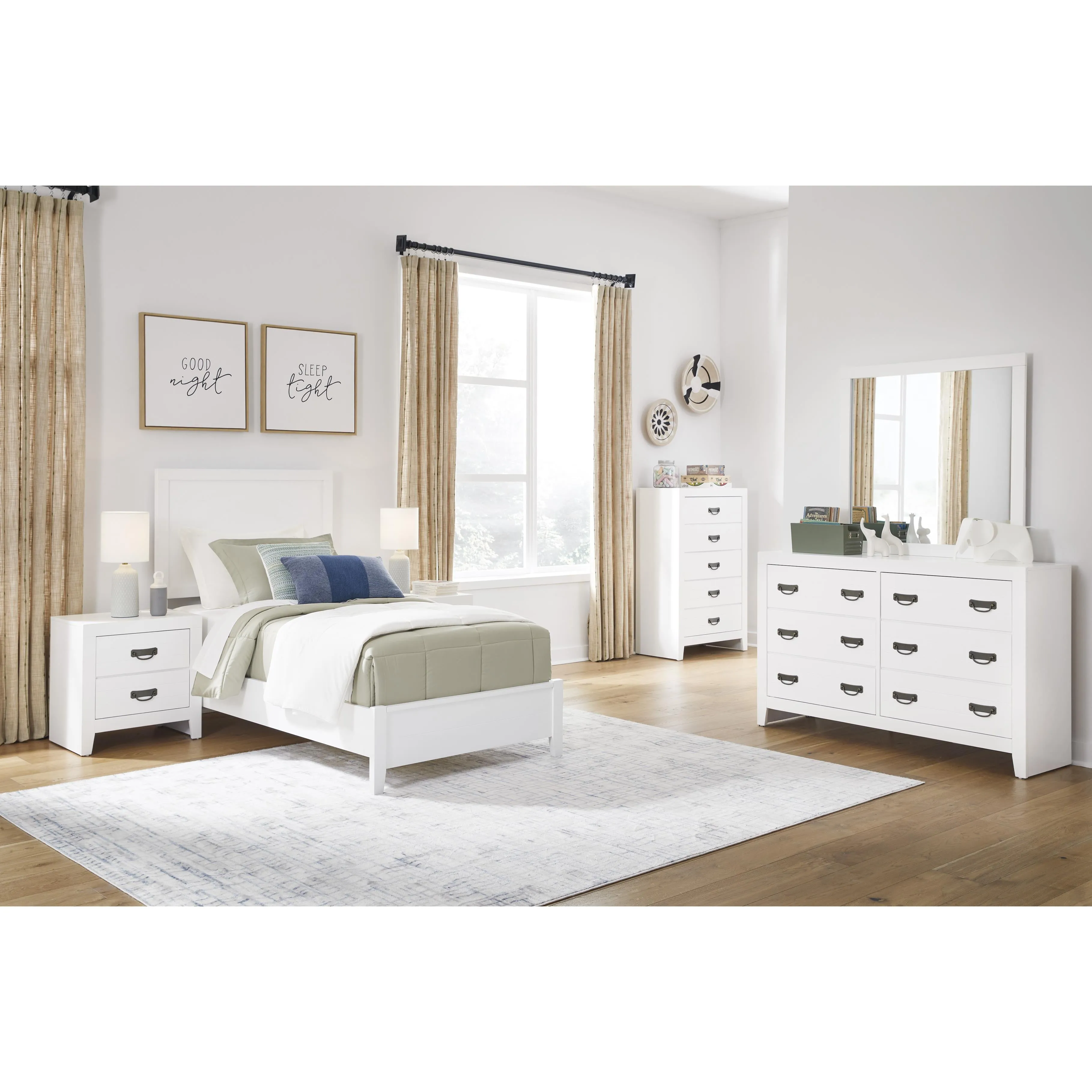 Signature Design by Ashley Binterglen 6-Drawer Dresser with Mirror B427-31/B427-36