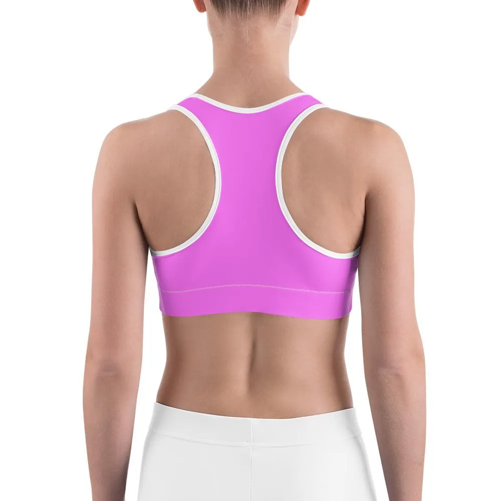 Solid Baby Pink Sports Bra