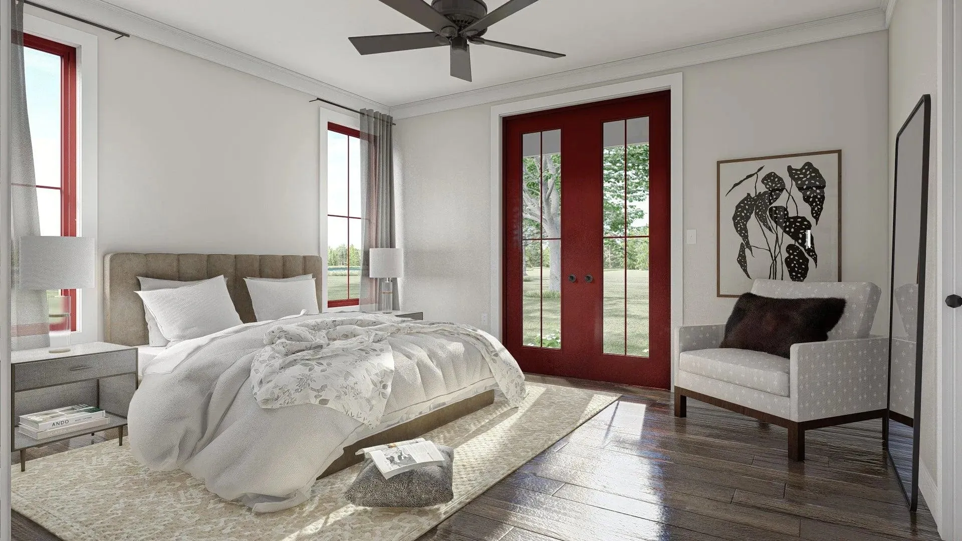 Spacious 2-Bedroom House Plan with Game Room and Outdoor Fireplace
