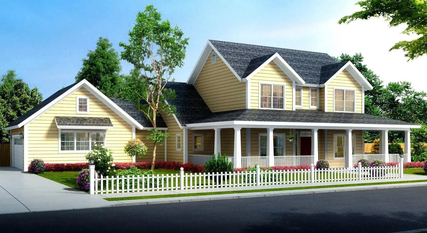 Spacious 4-Bedroom, 3-Bathroom Home with Generous Porches and Modern Comforts