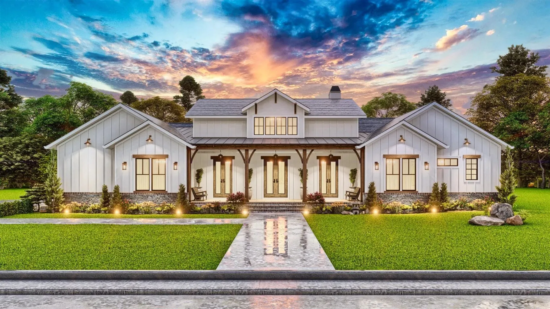 Spacious 4-Bedroom Home with Expansive Porches and Modern Design