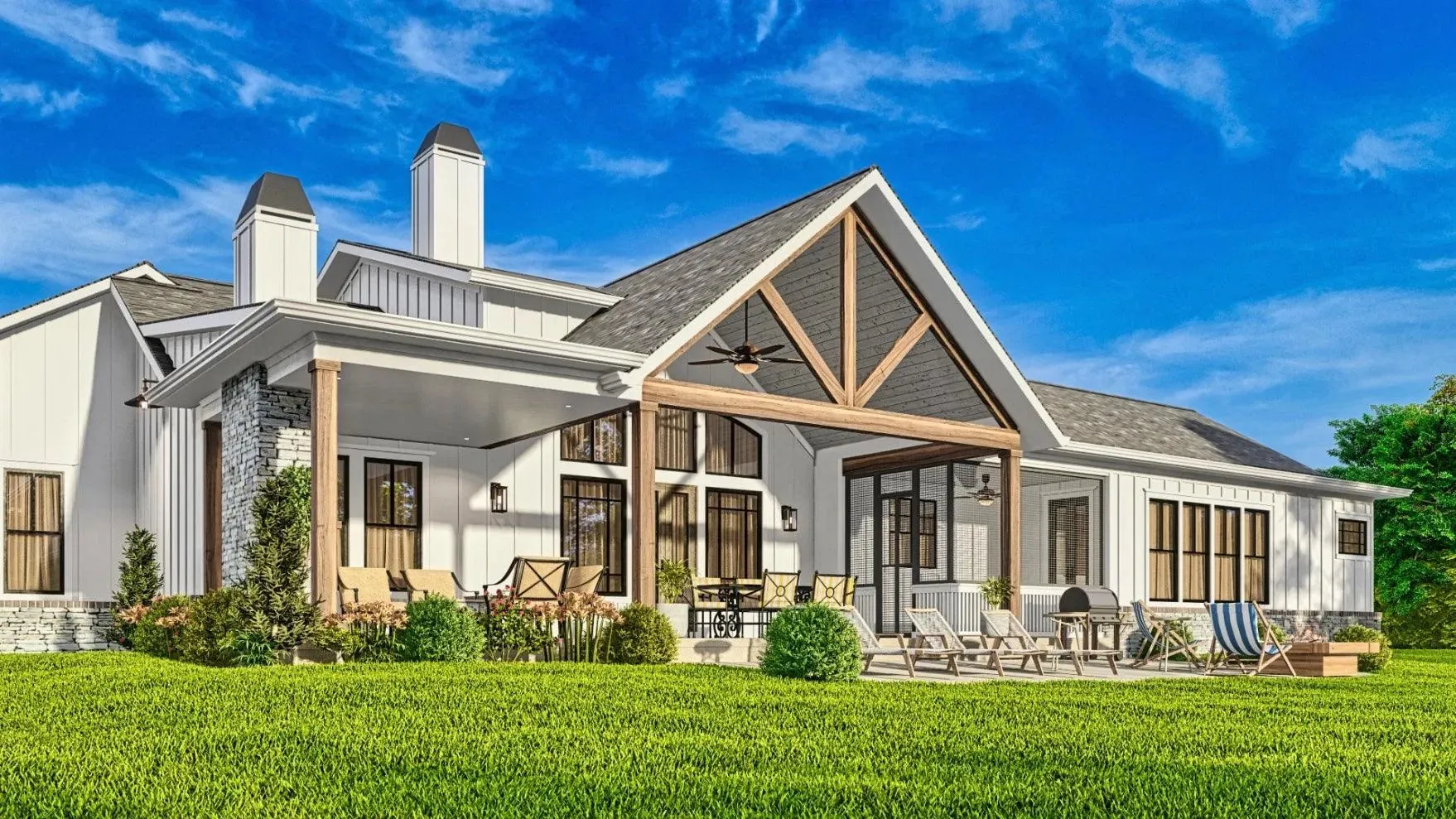 Spacious 4-Bedroom Home with Expansive Porches and Modern Design