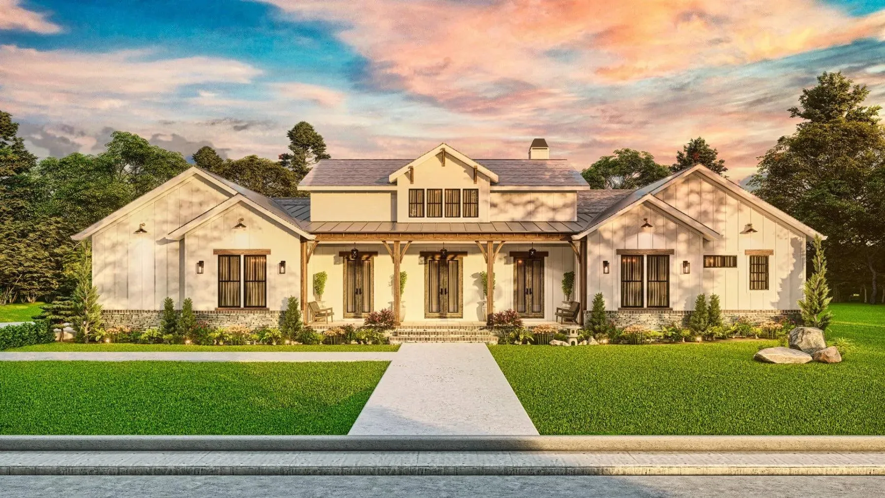Spacious 4-Bedroom Home with Expansive Porches and Modern Design