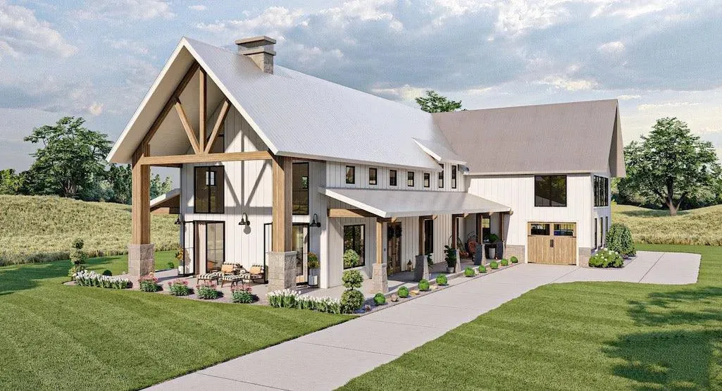 Spacious 4-Bedroom Home with Expansive Porches and Rear Garage