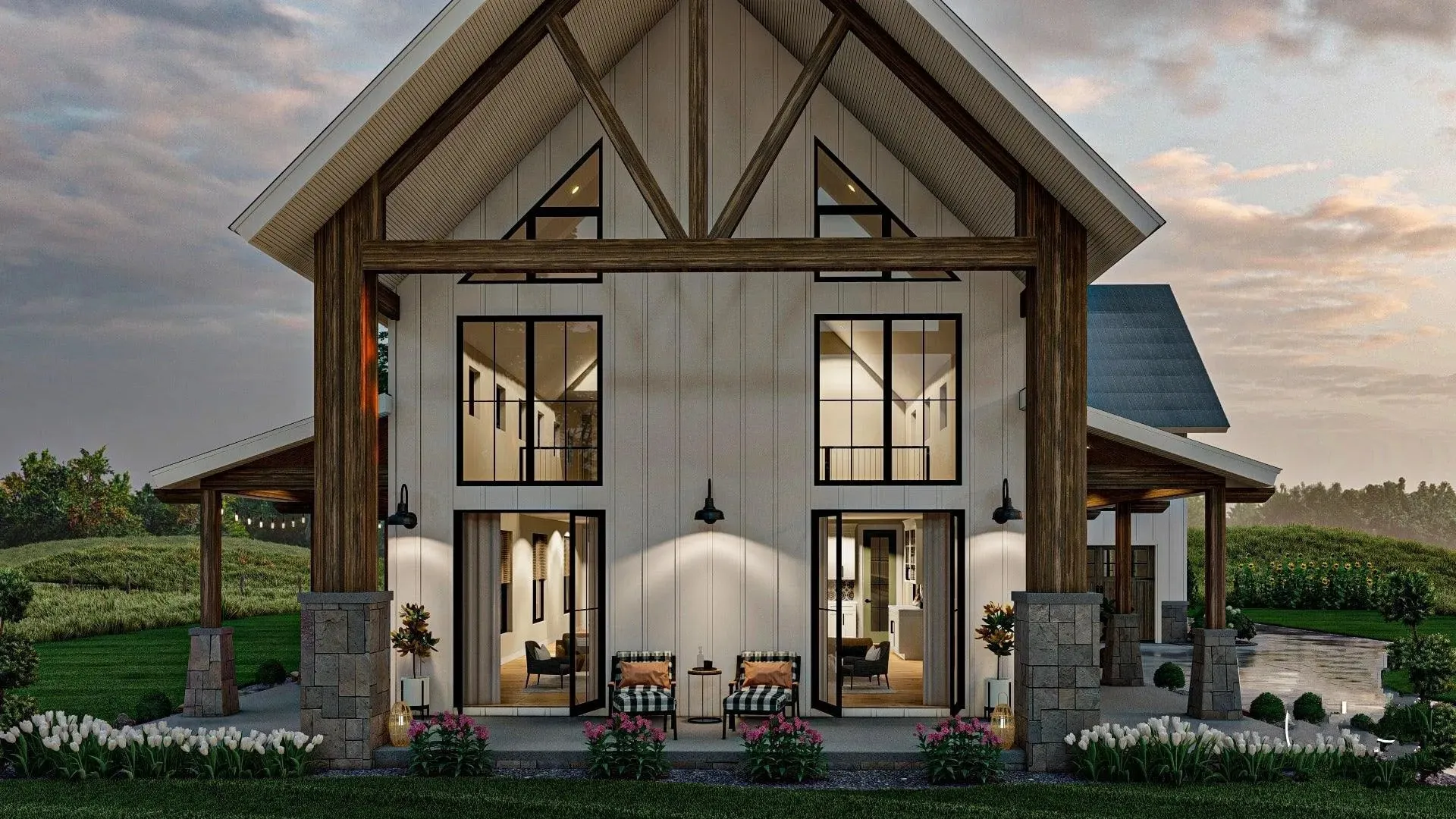 Spacious 4-Bedroom Home with Expansive Porches and Rear Garage