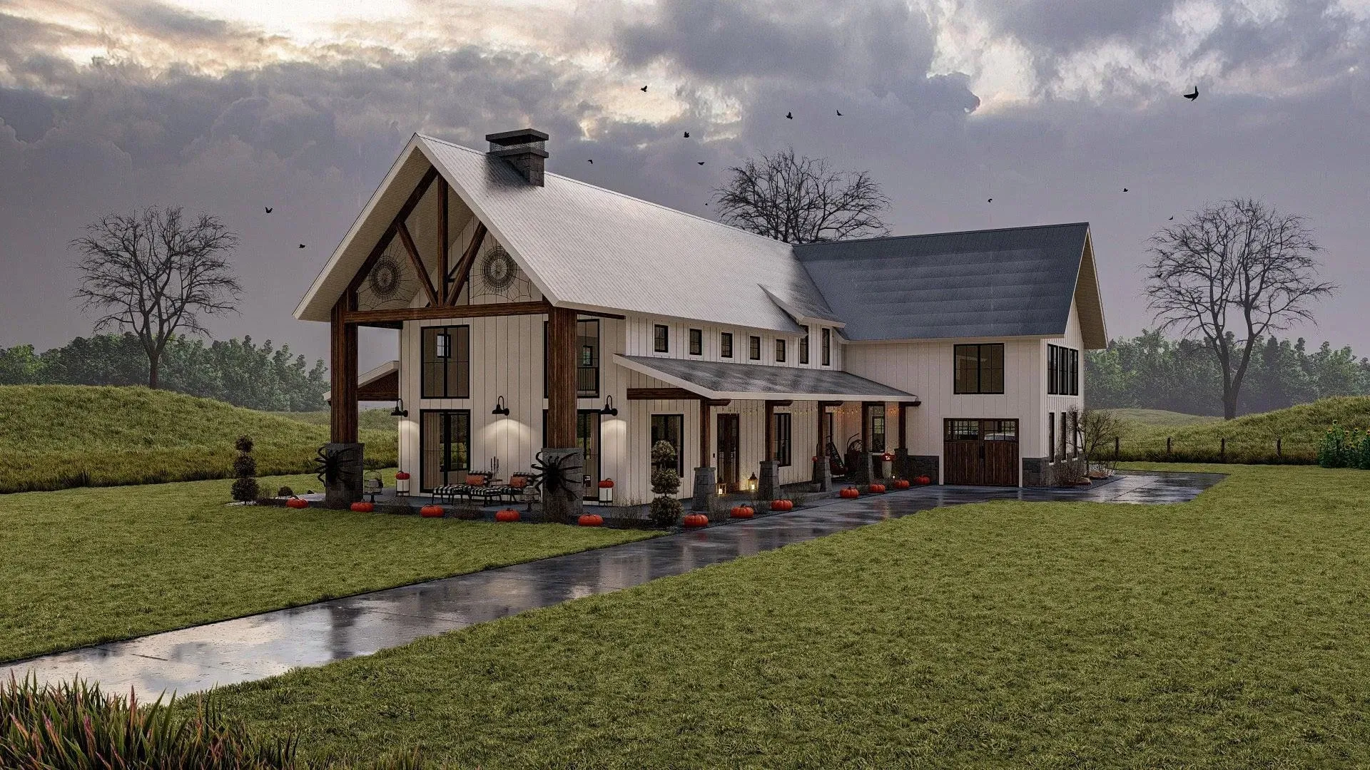 Spacious 4-Bedroom Home with Expansive Porches and Rear Garage