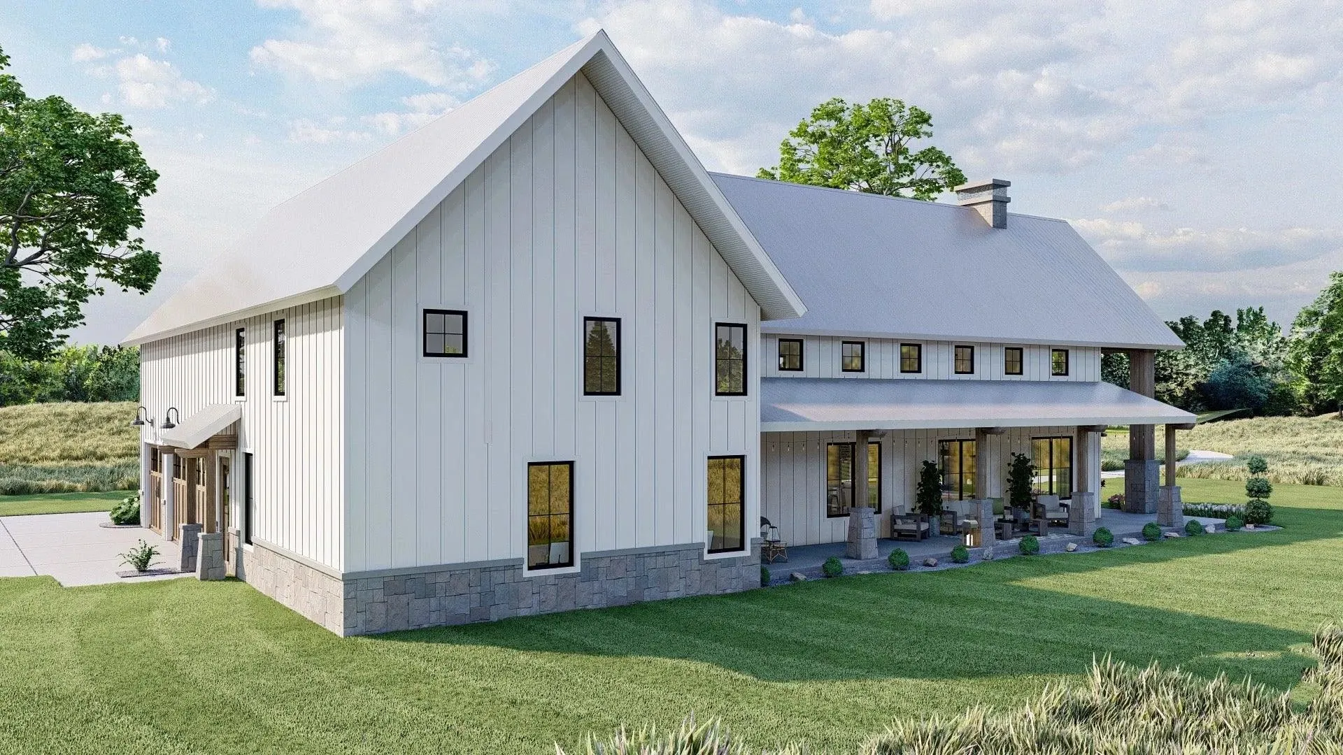 Spacious 4-Bedroom Home with Expansive Porches and Rear Garage