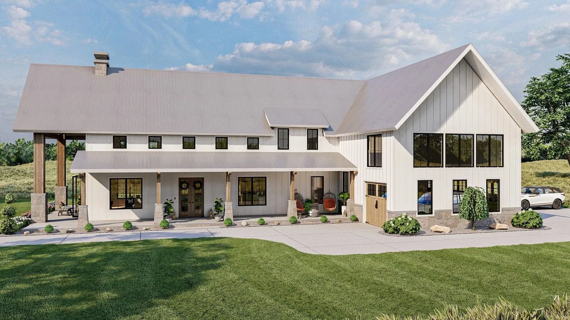 Spacious 4-Bedroom Home with Expansive Porches and Rear Garage