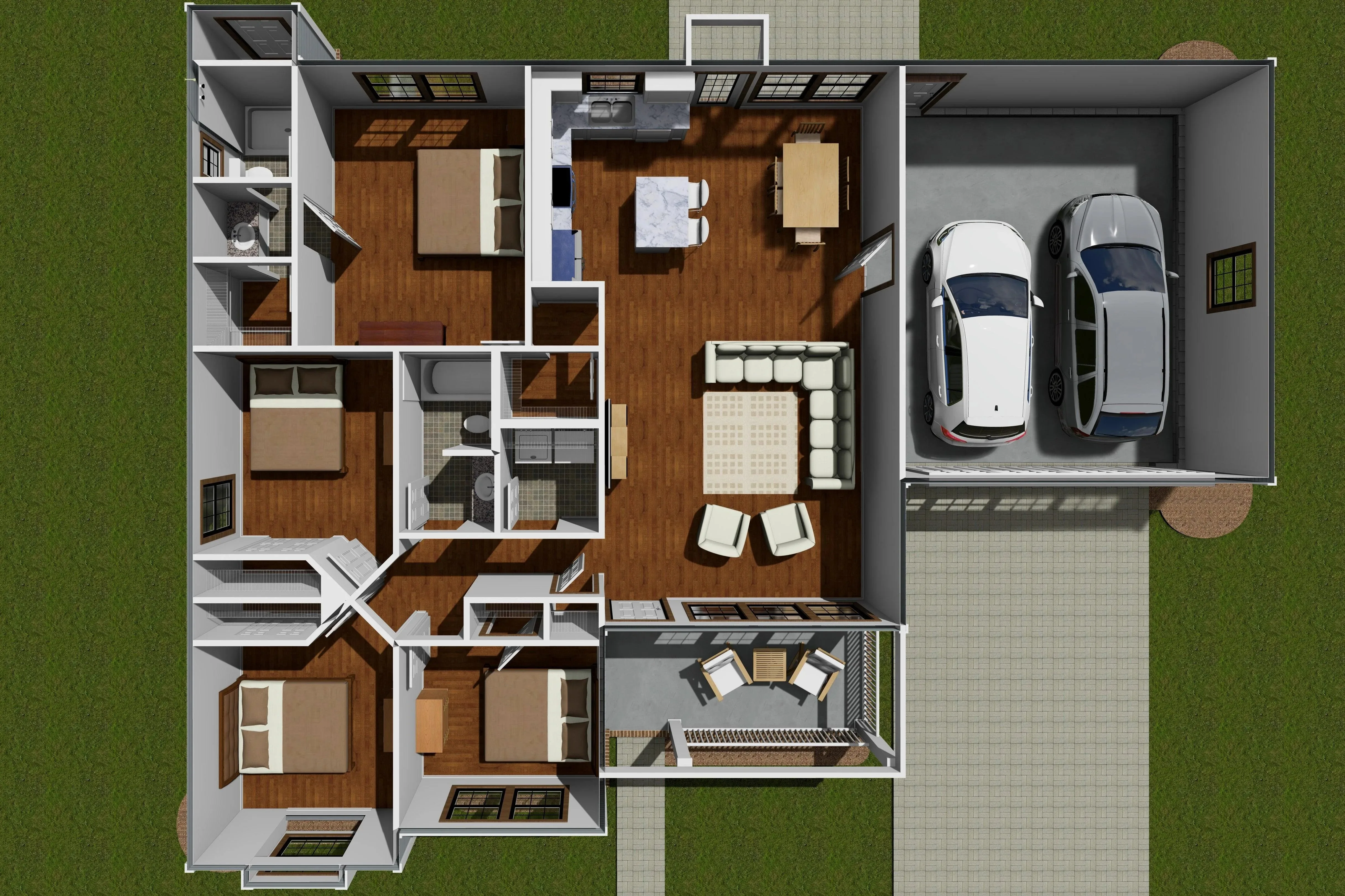 Spacious 4-Bedroom Home with Modern Design and Open Layout