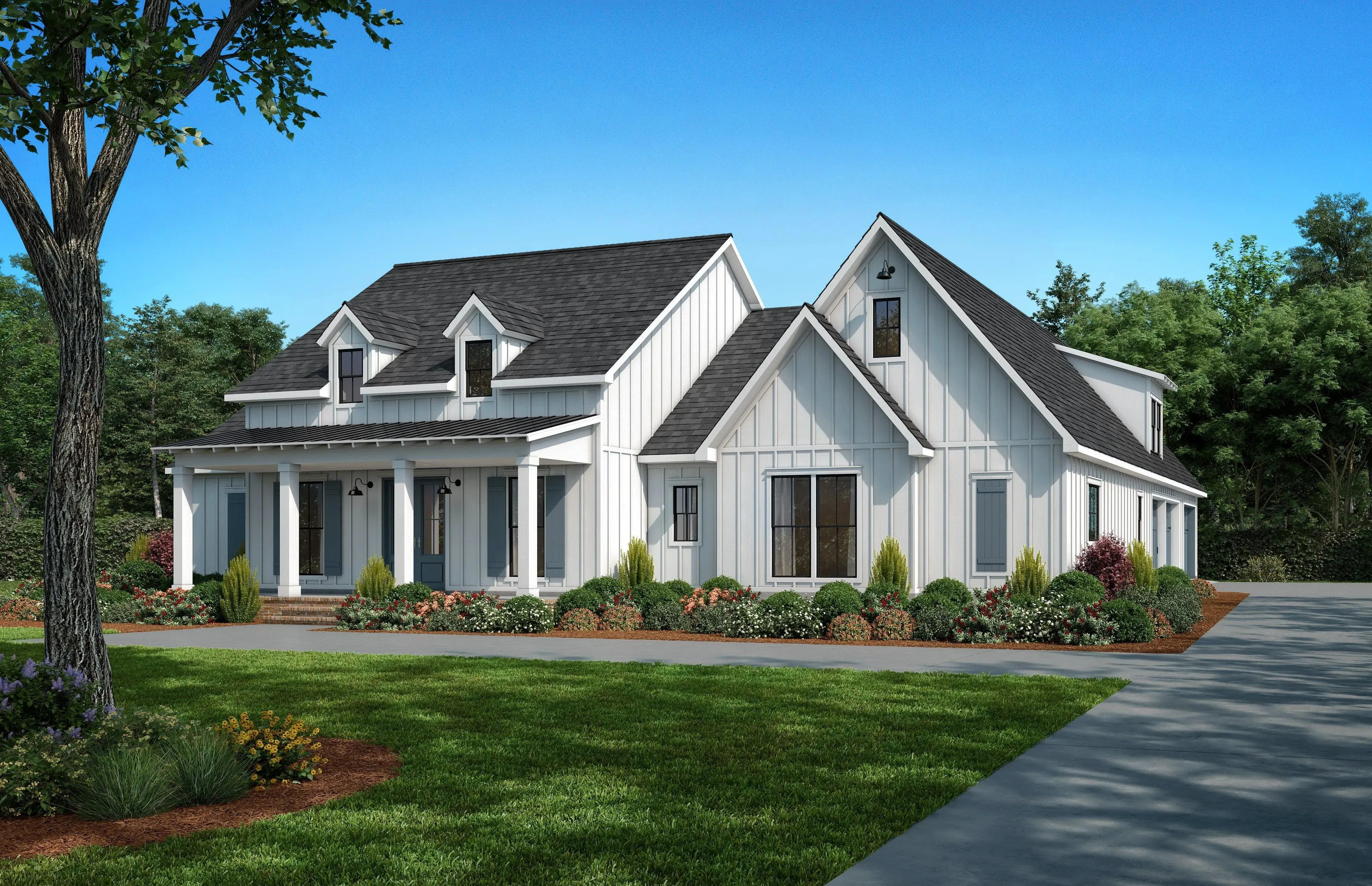 Spacious Home Design Featuring Four Bedrooms and Inviting Outdoor Porches!