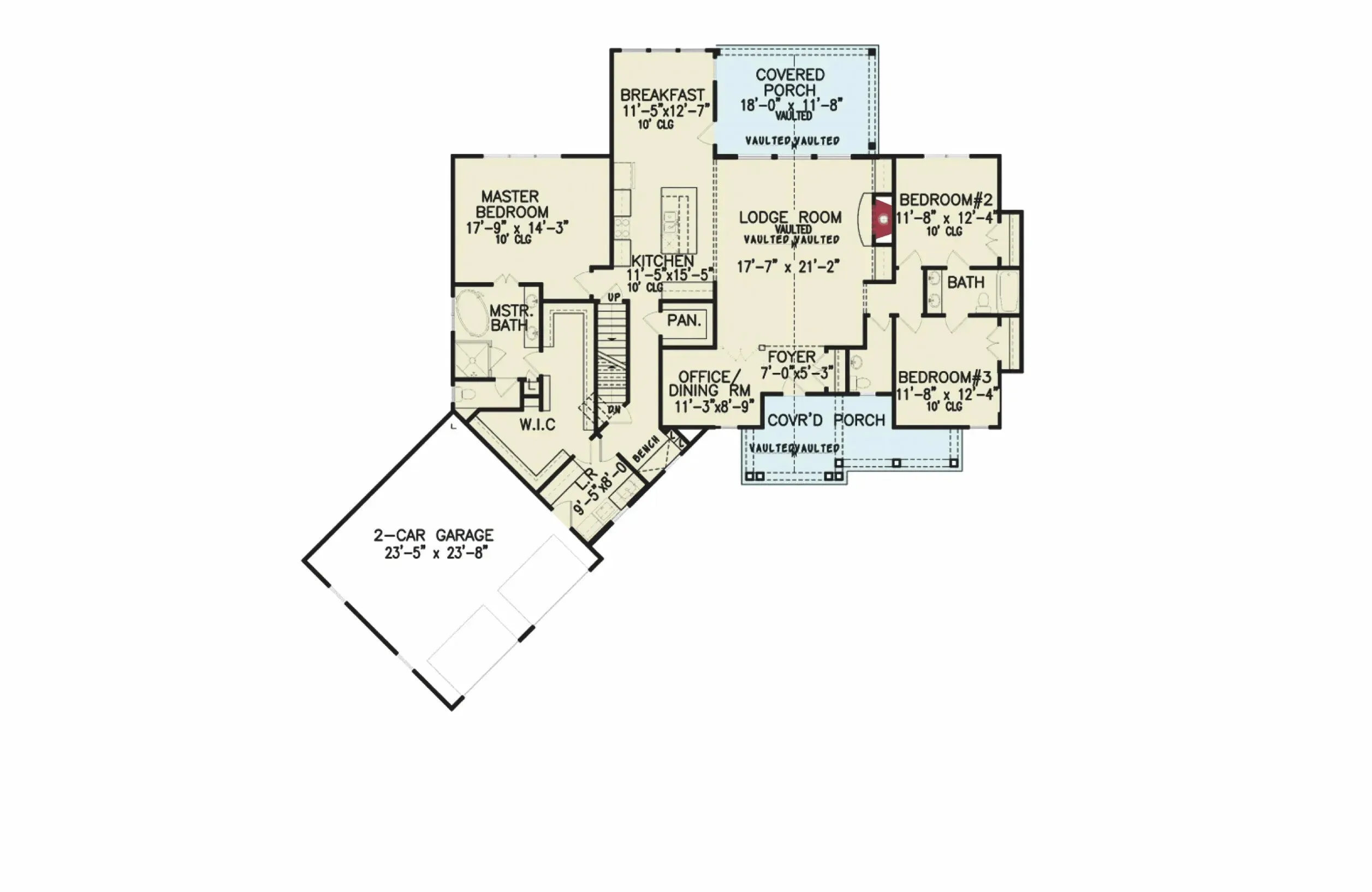 Spacious House Plan: 2,243 sq ft Family Home