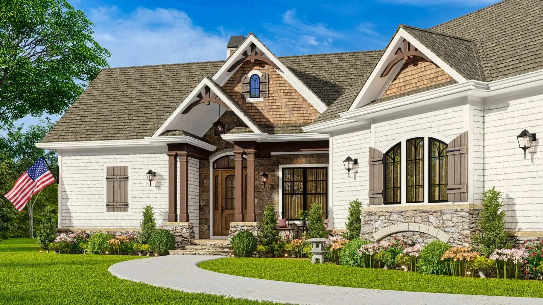 Spacious Three-Bedroom Home with Stone Exterior