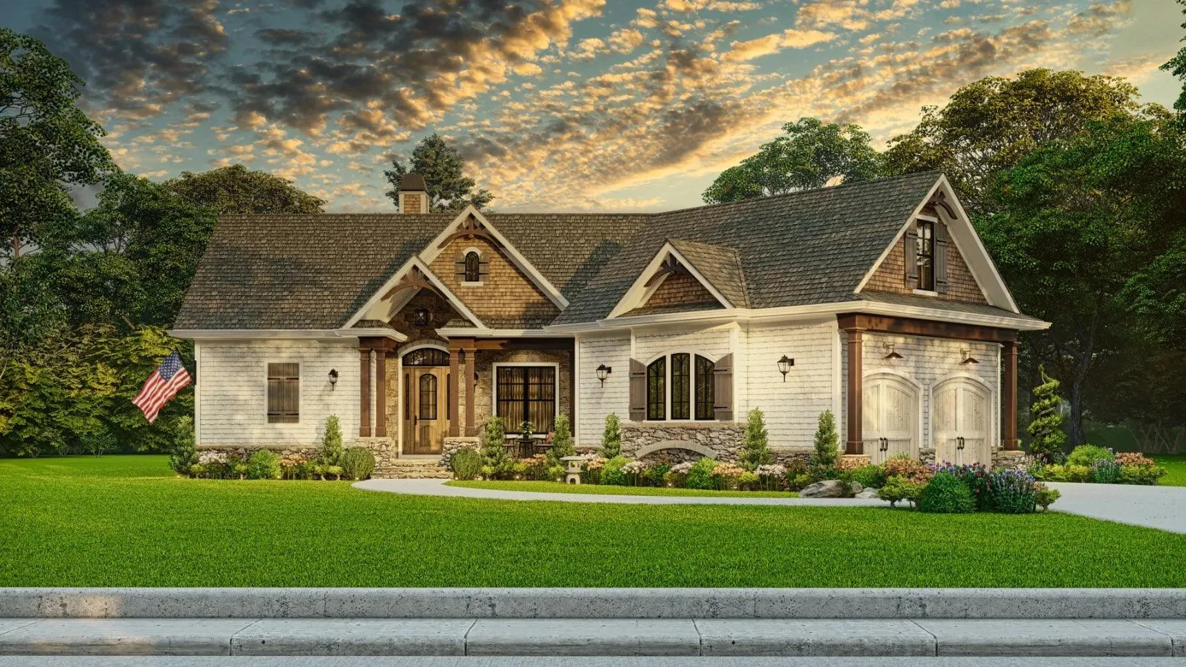 Spacious Three-Bedroom Home with Stone Exterior