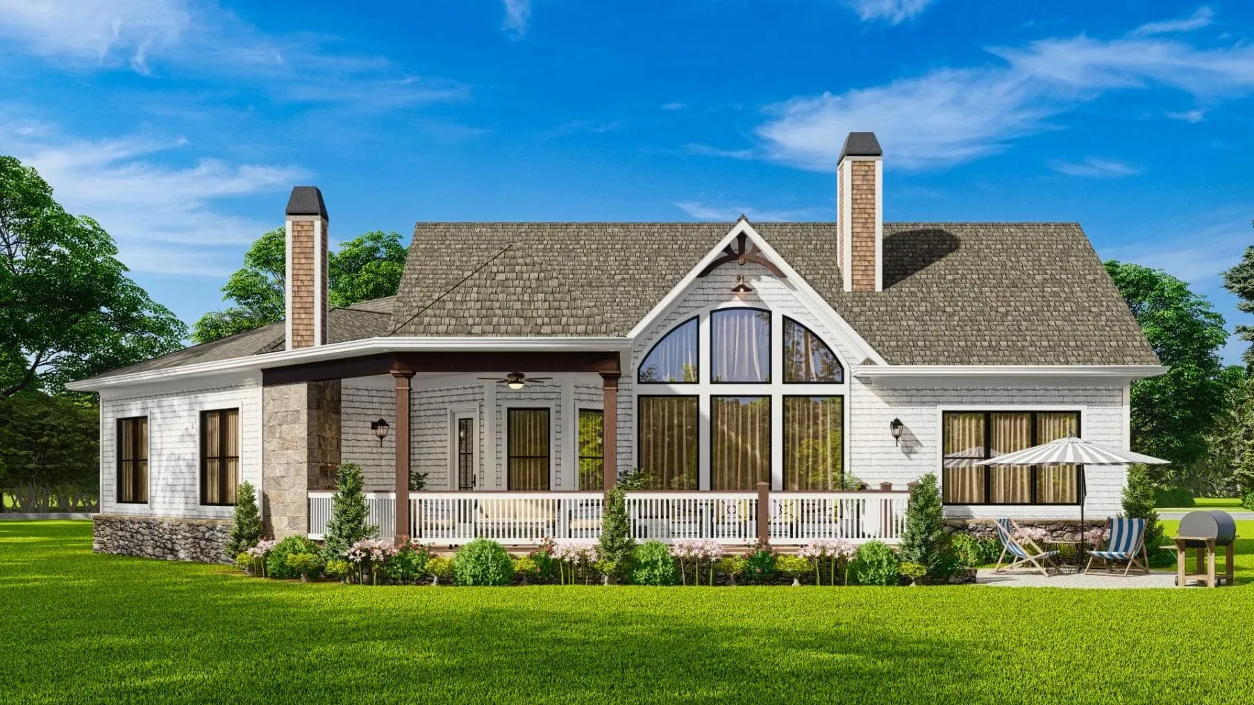 Spacious Three-Bedroom Home with Stone Exterior