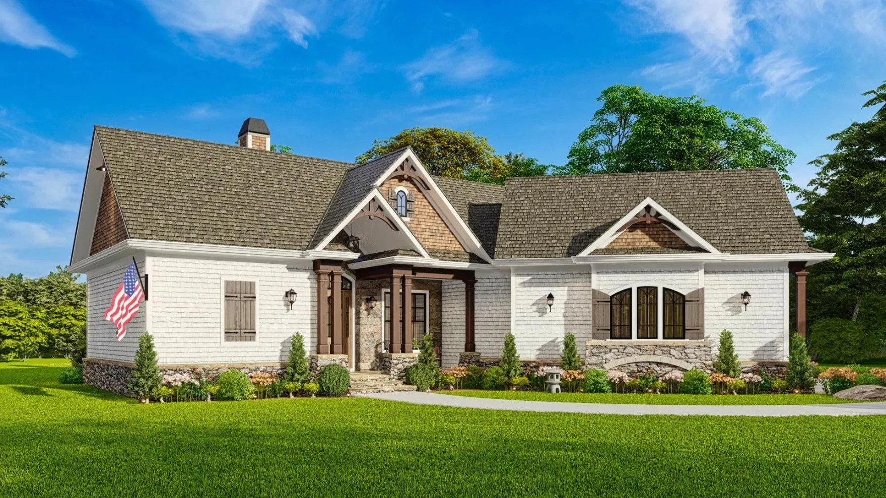 Spacious Three-Bedroom Home with Stone Exterior