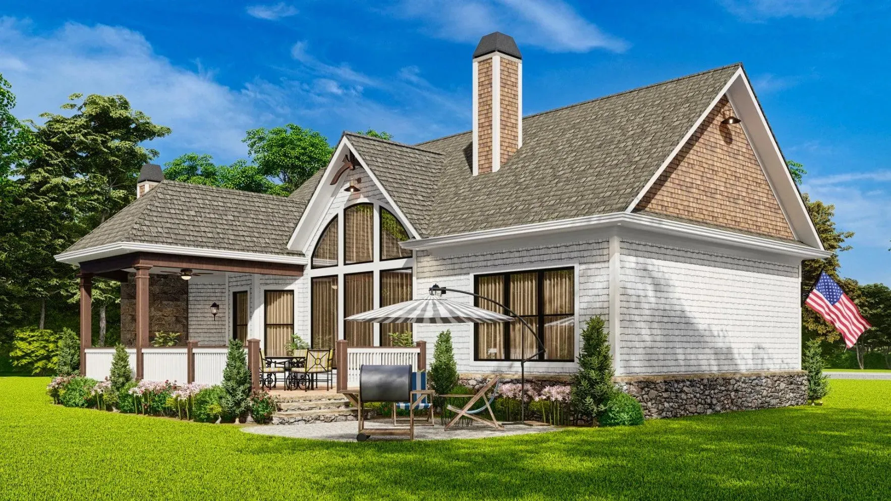 Spacious Three-Bedroom Home with Stone Exterior