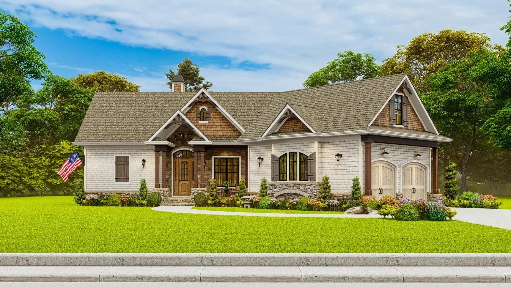 Spacious Three-Bedroom Home with Stone Exterior
