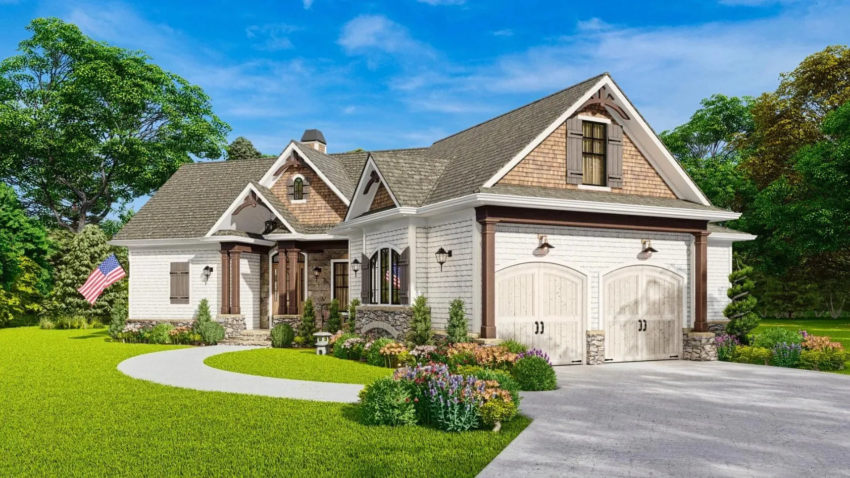 Spacious Three-Bedroom Home with Stone Exterior