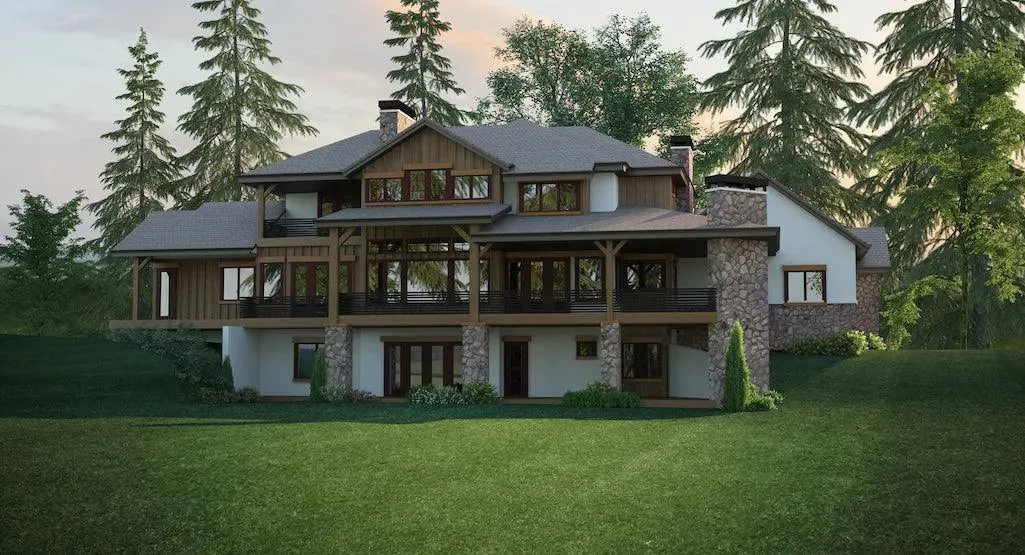 Spacious Three-Bedroom House Plan with Optional Basement