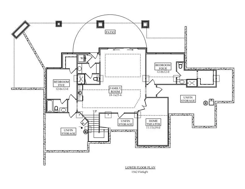 Spacious Three-Bedroom House Plan with Optional Basement